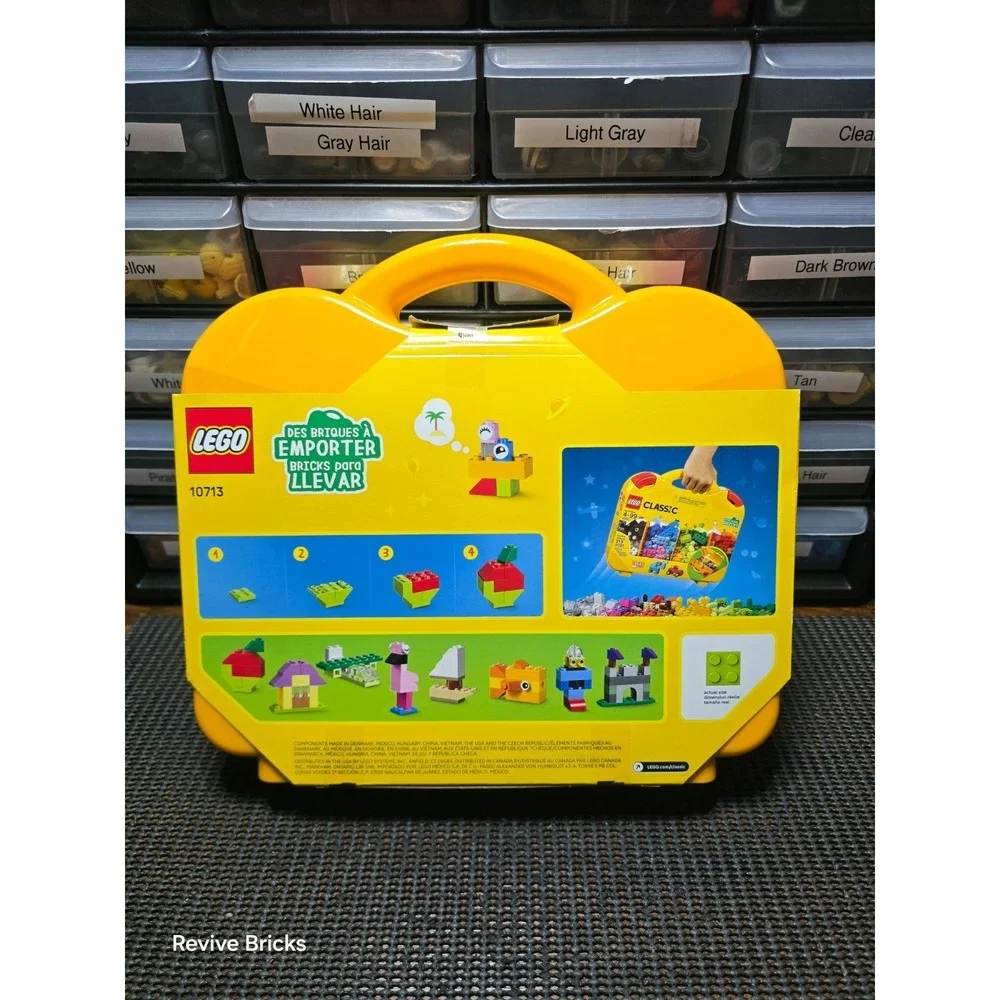 LEGO 10713 Classic Creative Suitcase 213 Piece Brick Box Starter Set for Ages 4+